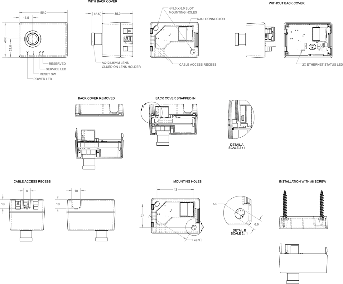 LUCID Vision Labs™ SENSAiZ SZP123S001, Sony IMX500, 12.33MP, Color Camera